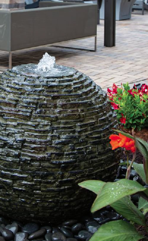 Fountain kit with water bubbling out the top