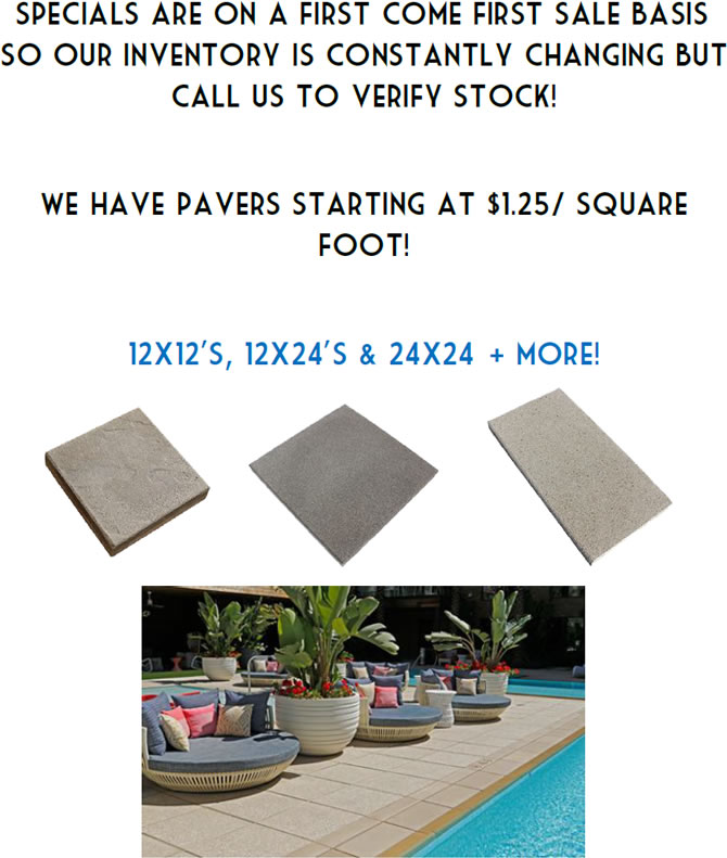 Special sale on Pavers